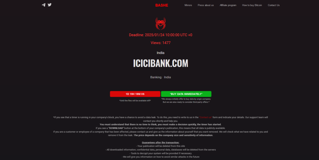 ICICI Bank Data Breach